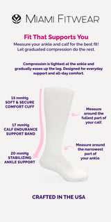 White - Women's Everyday Compression Socks (15-20mmHg)