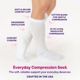 White - Women's Everyday Compression Socks (15-20mmHg)